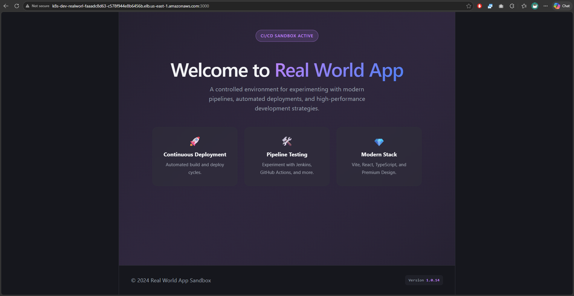 Live Application View